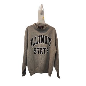 Illinois State Sweatshirt size large vintage grey shirt L Old School SOFFE 90s